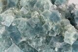 Stormy-Day Blue, Cubic Fluorite Crystal Cluster - Sicily, Italy #183786-3